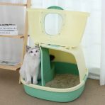 Arenero Sanitario Para Gatos Con Pasillo Antiderrames Grande - Imagen 5