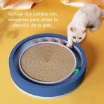Plato Rascador Para Gatos Con Pista De Pelotas - Imagen 6