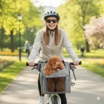 Bolso De Transporte Para Mascota En Bicicleta Perros Y Gatos - Imagen 5