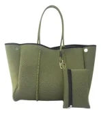 Cartera De Hombro Taylin Estilo Tote Verde Y Negro