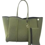 Cartera De Hombro Taylin Estilo Tote Verde Y Negro
