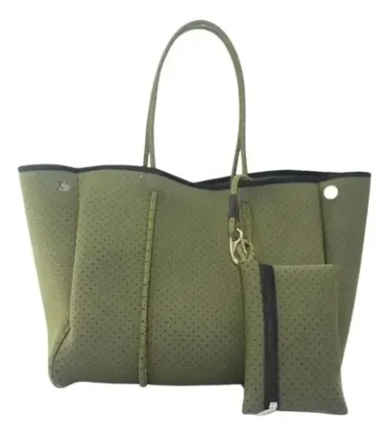Cartera De Hombro Taylin Estilo Tote Verde Y Negro