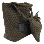 Cartera De Hombro Lines3 Estilo Tote Tejida - Imagen 3