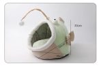 Cama Nido Semi-cerrada Para Gatos Diseño Pez Linterna - Imagen 5