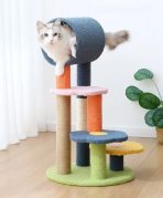 Torre De Juegos De 4 Niveles Para Gatos Con Postes Rascador - Imagen 3