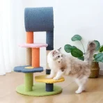 Torre De Juegos De 4 Niveles Para Gatos Con Postes Rascador - Imagen 2