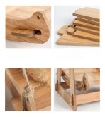 Cama Colgante Columpio Relajante De Madera Para Gatos - Imagen 4