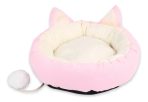 Cama De Gato Cómoda Antiestrés Redonda Diseño Orejas Talla M - Imagen 8