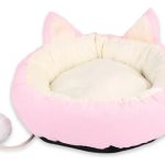 Cama De Gato Cómoda Antiestrés Redonda Diseño Orejas