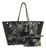 Cartera De Hombro Taylin Estilo Tote Verde Y Negro - Imagen 5