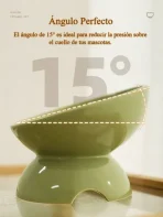 Bowl De Cerámica Para Mascotas Inclinado - Imagen 5