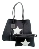 Cartera De Hombro Taylin Estilo Tote Rosa Y Negro - Imagen 7
