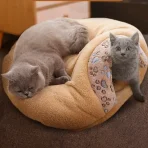 Cama Para Gatos Cerrada Tipo Refugio Suave Anti-estrés - M - Imagen 7