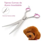Tijeras Curvas De Acero Inoxidable Para Mascotas - Imagen 2