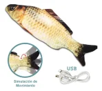 Juguete Pez Eléctrico De Peluche Para Gatos Carga Usb - Imagen 2