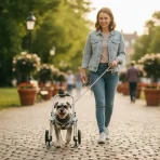 Silla De Ruedas Para Mascotas Con Ruedas Delanteras Sacables - Imagen 5