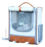 Mochila Con Cuero Para Transporte De Mascotas - Imagen 3