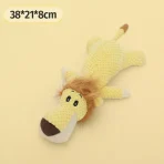 Juguete Peluche Chillón Para Perro León Y Elefante Amarillo - Imagen 2