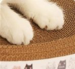 Plato Rascador Para Gatos Ovalado De Papel Corrugado - Imagen 3