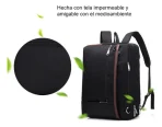 Mochila Ejecutiva 17.3 Multifuncional E Impermeable Negra - Imagen 5