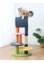 Torre De Juegos De 4 Niveles Para Gatos Con Postes Rascador - Imagen 4