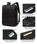 Mochila Ejecutiva 17.3 Multifuncional, Cómoda E Impermeable - Imagen 15