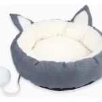 Cama De Gato Cómoda Antiestrés Redonda Diseño Orejas