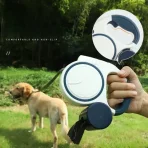 Correa Retráctil De Perro Con Luz Led 5m En Negro Y Azul - Imagen 2