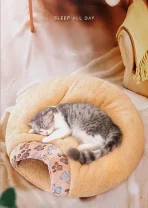 Cama Para Gatos Cerrada Tipo Refugio Suave Anti-estrés - M - Imagen 2