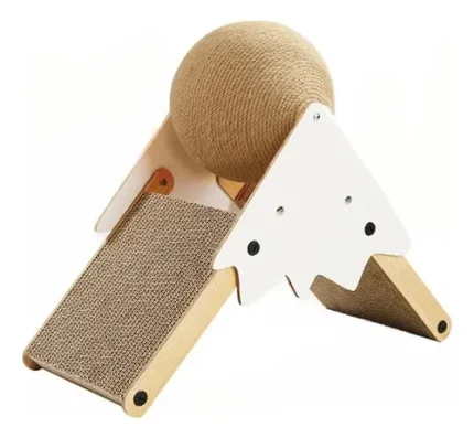 Rascador Para Gatos Montaña Nevada Con Pelota De Sisal