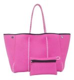 Cartera De Hombro Taylin Estilo Tote Naranja Y Fucsia - Imagen 6