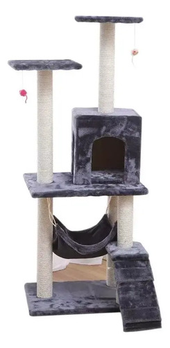 Árbol Para Gatos 4 Rascadores Con Cucha Y Hamaca