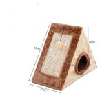 Rascador Triangulo Y Casita Para Jugar Con Colgante Talla L - Imagen 3