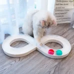 Juguete De Gato Interactiva Pista Giratoria En Forma De 8 - Imagen 2