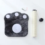 Poste Rascador Para Gatos Diseño Patita Con Colgante Juguete - Imagen 5