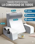 Almohada De Lectura Con Brazos - Respaldo Para Cama Y Sillón - Imagen 8