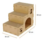 Rascador Escalera Para Gatos Tres Niveles - Imagen 4