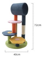 Torre De Juegos De 4 Niveles Para Gatos Con Postes Rascador - Imagen 5