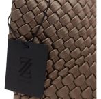 Cartera De Hombro Lines Estilo Hobo Tejida Color Bronce - Imagen 4