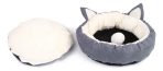 Cama De Gato Cómoda Antiestrés Redonda Diseño Orejas Talla M - Imagen 4
