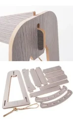 Cama Colgante Columpio Relajante De Madera Para Gatos - Imagen 6