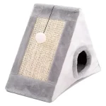 Rascador Para Gato Tipo Casita Con Colgante Talla S