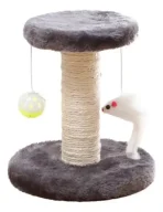 Pedestal Rascador Para Gatos Con Colgantes Para Divertirse