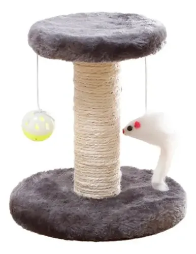Pedestal Rascador Para Gatos Con Colgantes Para Divertirse