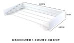 Tendedero De Ropa Retráctil De Muro 80cm Aluminio Reforzado - Imagen 2