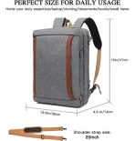 Mochila Ejecutiva Convertible 3 En 1 Bolso Elegante Laptop - Imagen 3