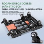 Carro De Carga Ultra Resistente 200kg Plegable De 6 Ruedas - Imagen 3