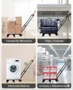 Carro De Carga Ultra Resistente 200kg Plegable De 6 Ruedas - Imagen 7