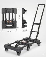 Carro De Carga Ultra Resistente 200kg Plegable De 6 Ruedas - Imagen 2