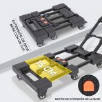 Carro De Carga Ultra Resistente 200kg Plegable De 6 Ruedas - Imagen 6